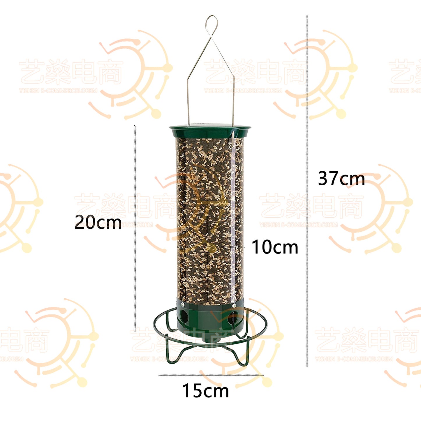 Squirrel-Proof Bird Feeder Outdoor Garden Decoration Automatic Bird Feeder Hanging Hummingbird Water Feeder