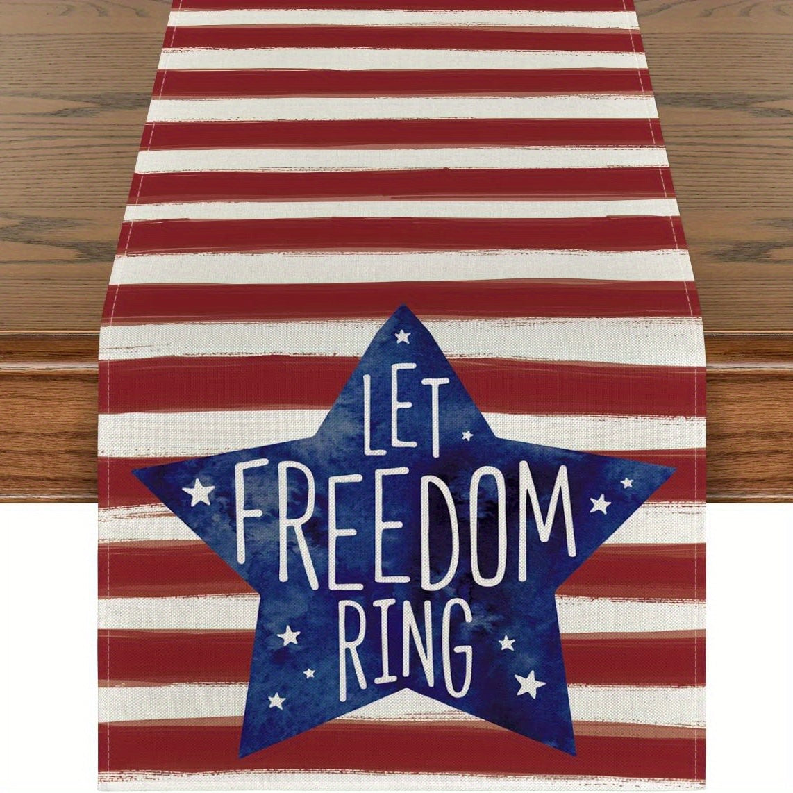 Independence Day Table Runner; 4th Of July Patriotic Memorial Day Stripes Stars Pattern Table Runner; Independence Day Tabletop Decorations; Home Decor; For Party Decor