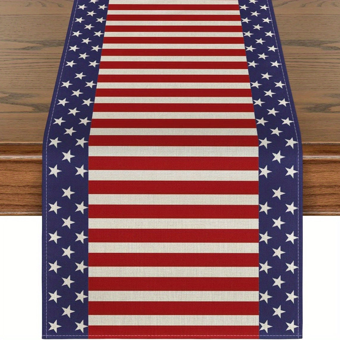 Independence Day Table Runner; 4th Of July Patriotic Memorial Day Stripes Stars Pattern Table Runner; Independence Day Tabletop Decorations; Home Decor; For Party Decor