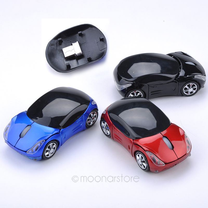 New USB 2.4GH Souris Optique Voiture Style Wireless Car USB2.0 Optical Mouse Mice For Laptop PC Computer