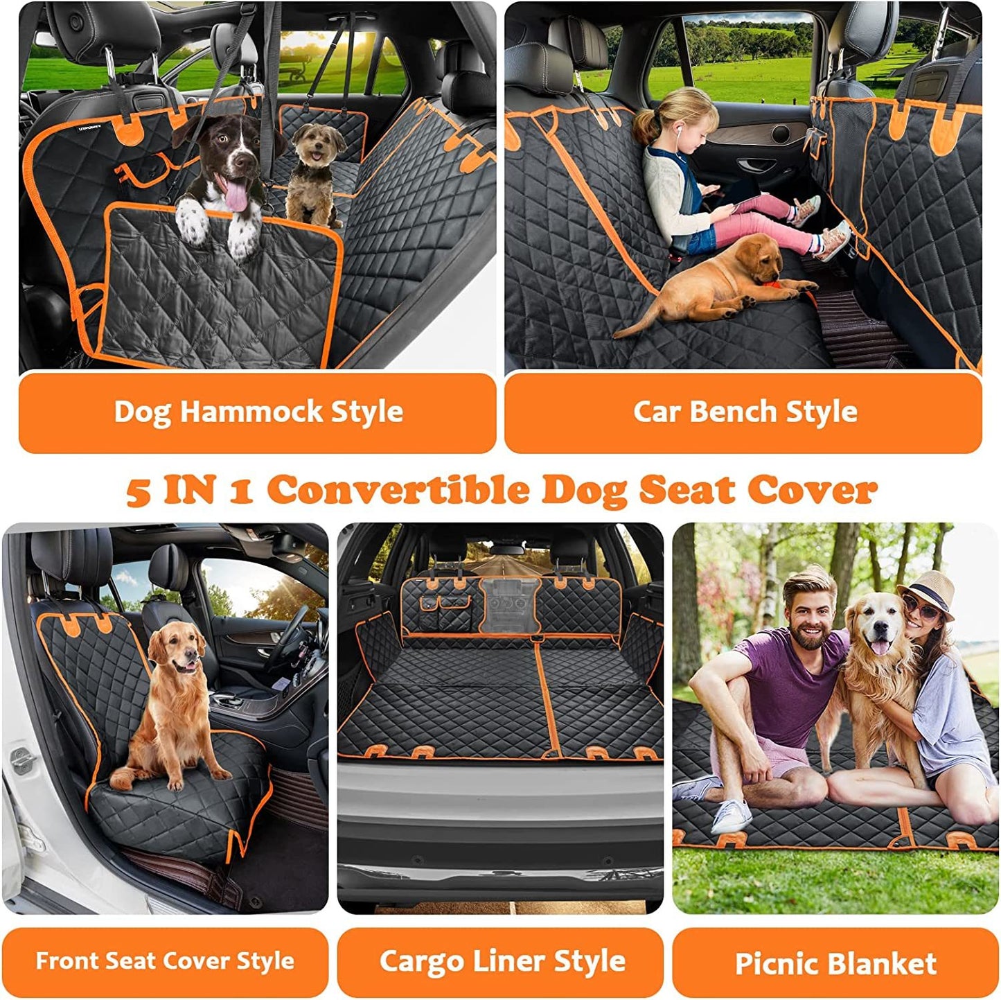 5 -In -1 Adjustable Dog Seat Cover