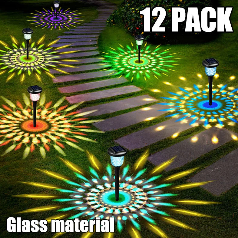 Solar Outdoor Lights New Garden Lamps Powered Waterproof Landscape Path for Yard Backyard Lawn Patio Decorative LED Lighting