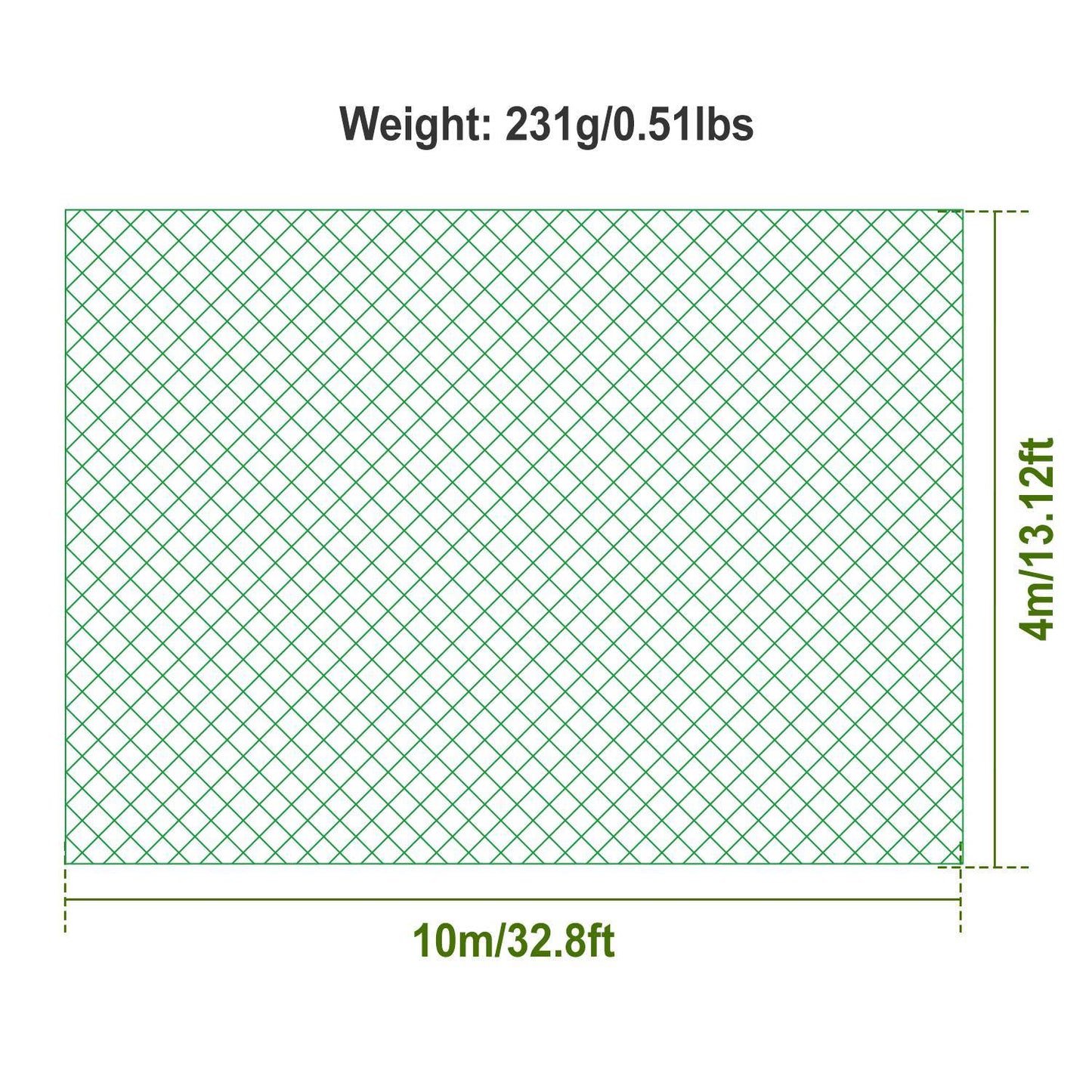 13 x 33ft Garden Netting Heavy Duty PE Anti Bird Netting Plants Fruits Tree Vegetables Protection Netting Net