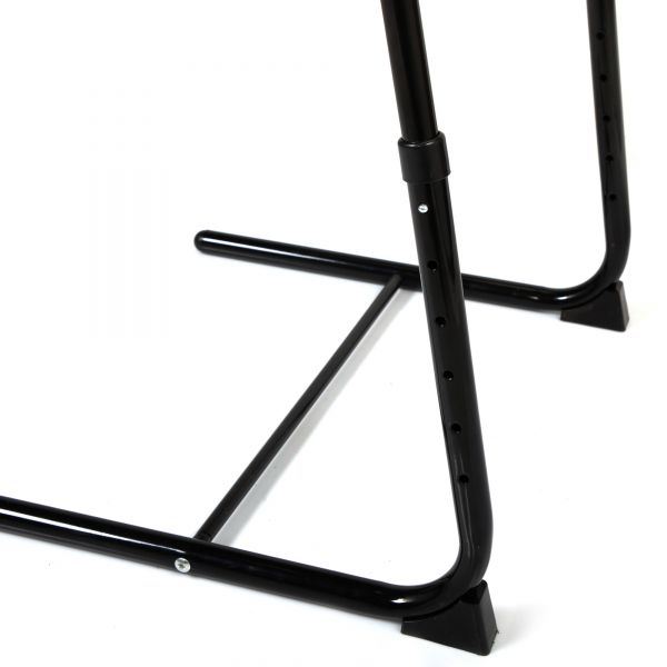 Adjustable TV Tray Table with Cup Holder;  Folding TV Dinner Table with 6 Height and 3 Tilt Angle Adjustments