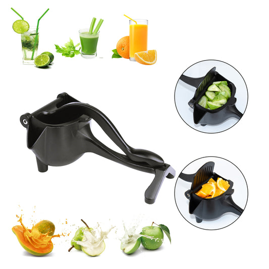 RAINBEAN Manual Citrus Juicer;  Hand Press Lemon Squeezer;  Heavy Duty Juice Metal Aluminum Alloy Squeezer for Lime Orange Apple Fruit (Black)