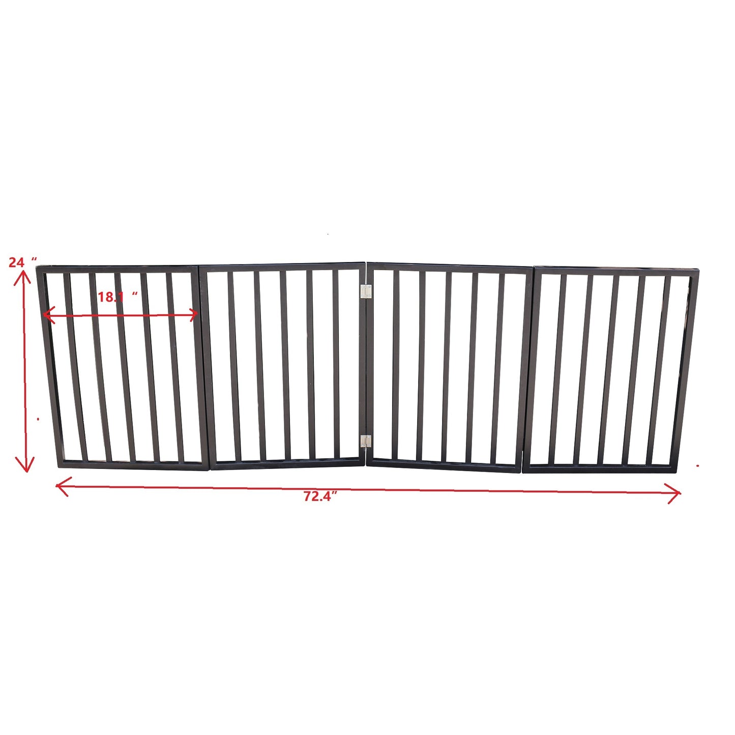 Pet Gate – Dog Gate for Doorways;  Stairs or House – Freestanding;  Folding ;  Dark Brown; Arc Wooden