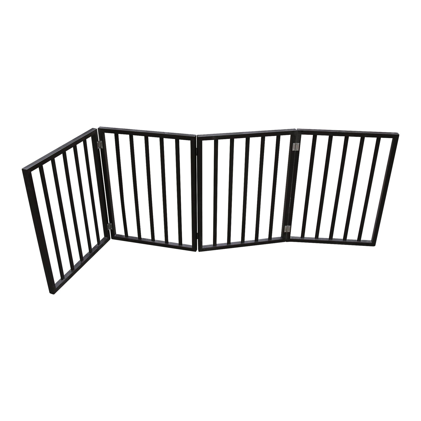 Pet Gate – Dog Gate for Doorways;  Stairs or House – Freestanding;  Folding ;  Dark Brown; Arc Wooden