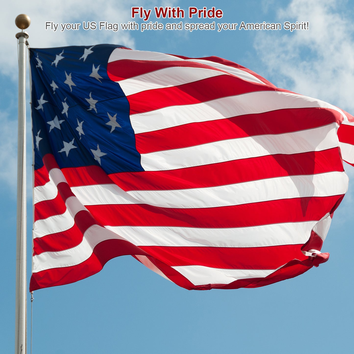 4 Pcs 3 x 5 Ft American US Flags Vivid Color and UV Fade Resistant Canvas Header Double Stitched