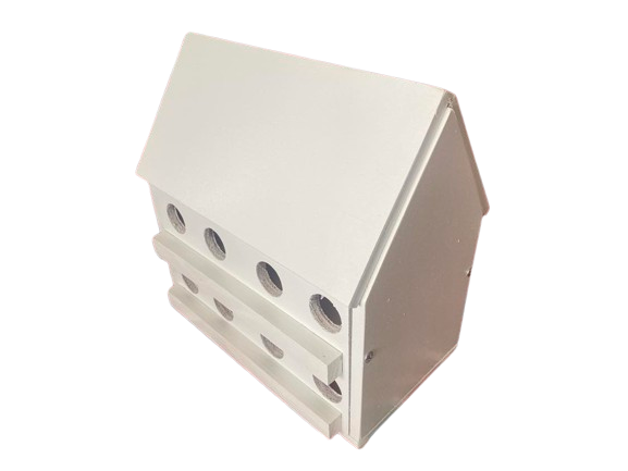 Martin Birdhouse - 16 Windows - 8 Bird House Rooms - 2 Floors - Gloss White Wood