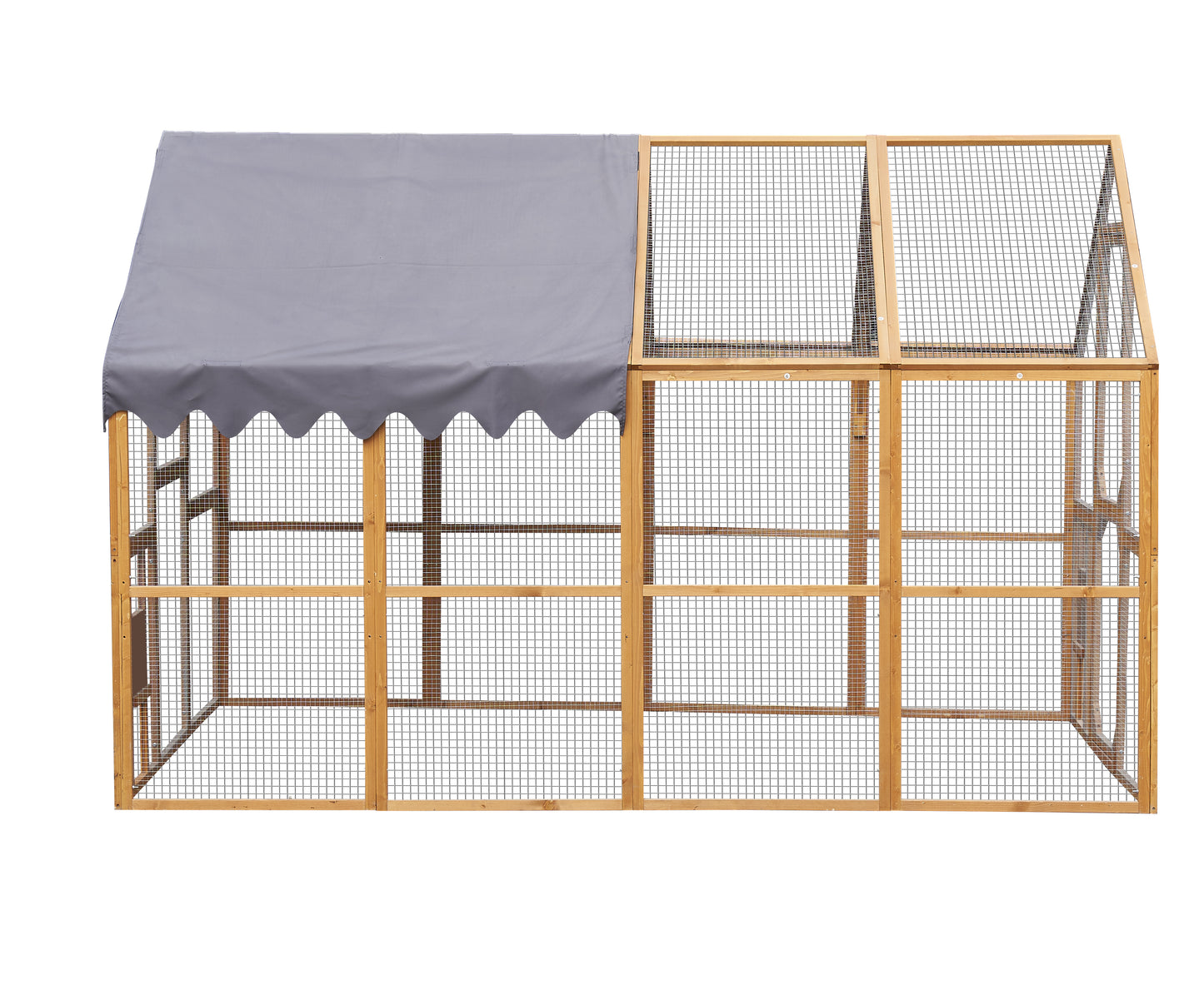 Outdoor Chicken Coop Enclosures 110" Large Kitten Playpen with Platforms,Upgrade Waterproof Cover