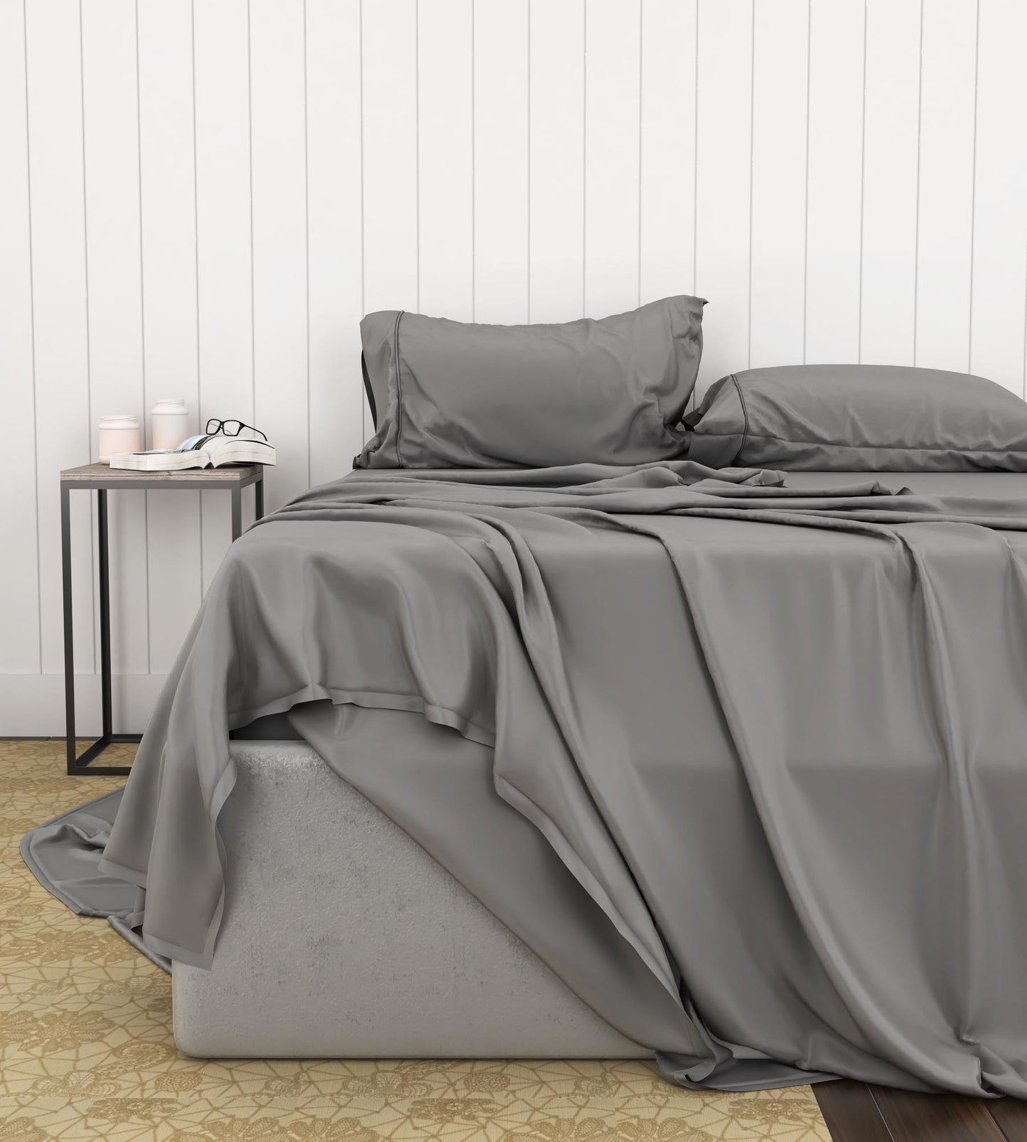 Cal King Split Head Bamboo Cotton Sheets