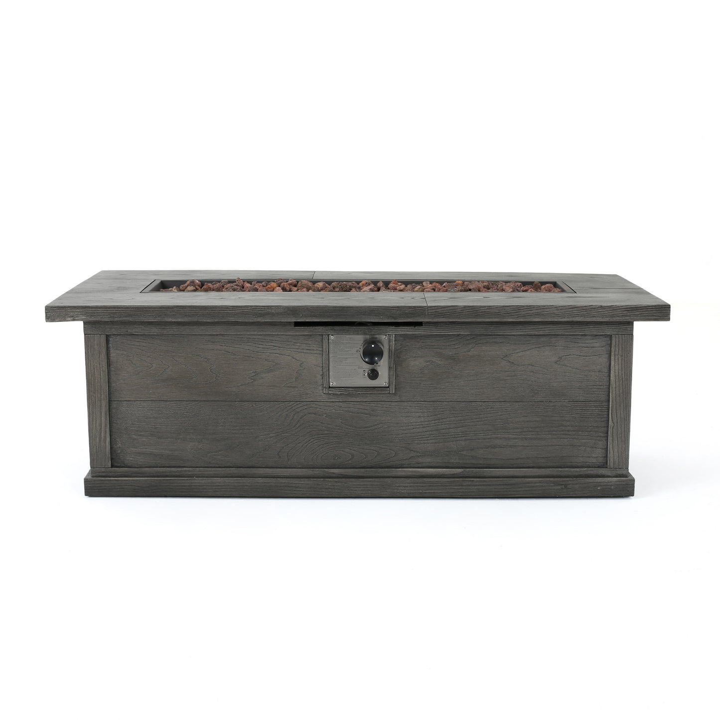 Oxide 56" WOOD RECTANGULAR MGO FIRE TABLE BROWN - 50 000 BTU