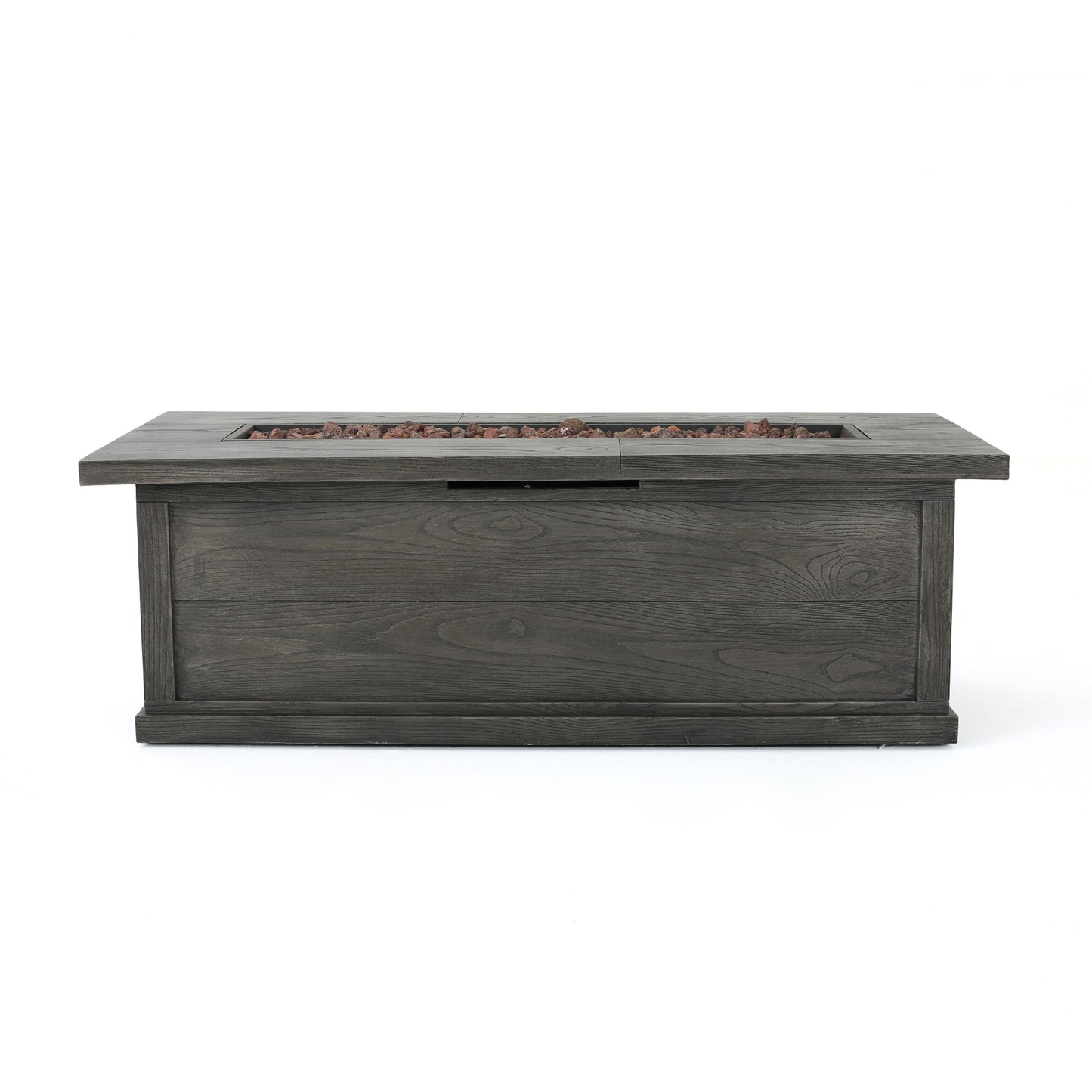 Oxide 56" WOOD RECTANGULAR MGO FIRE TABLE BROWN - 50 000 BTU