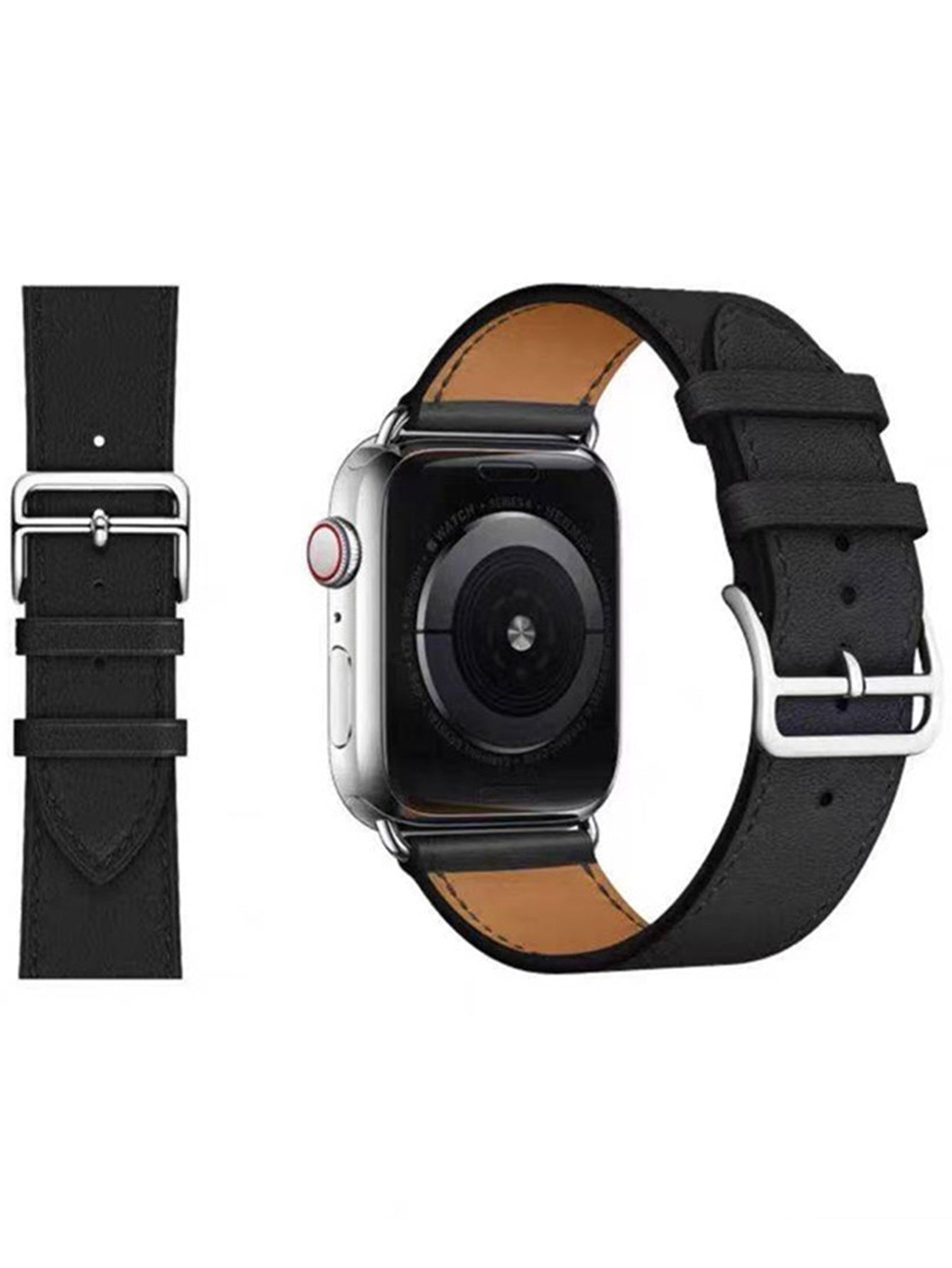 Compatible with Apple Watch Band 49mm 45mm 44mm 42mm 41mm 40mm 38mm, Genuine Leather Band Replacement Strap Compatible with Apple Watch Ultra 2/1 Series 9/8/7/6/5/4/3/2/1/SE/SE2