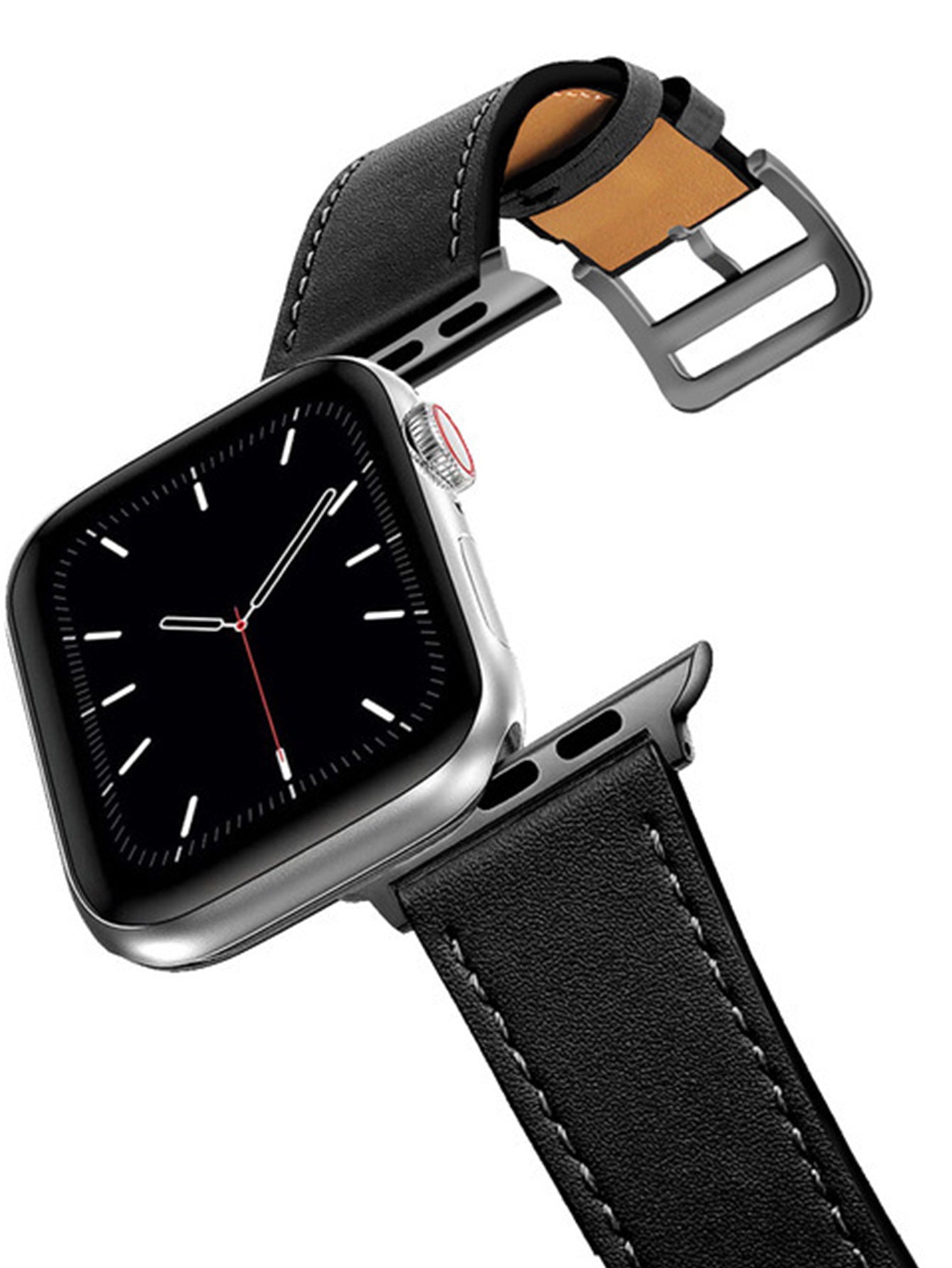 Compatible with Apple Watch Band 49mm 45mm 44mm 42mm 41mm 40mm 38mm, Genuine Leather Band Replacement Strap Compatible with Apple Watch Ultra 2/1 Series 9/8/7/6/5/4/3/2/1/SE/SE2