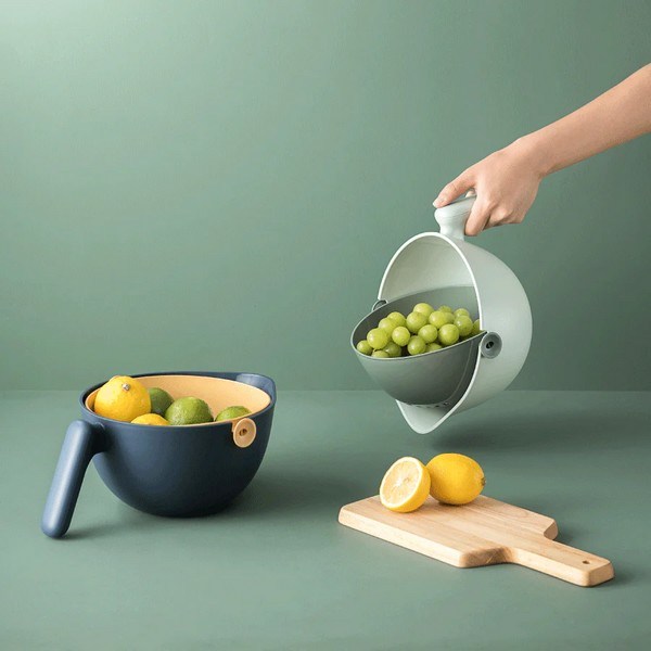 Rotating Colander Separable Colander And Bowl Set