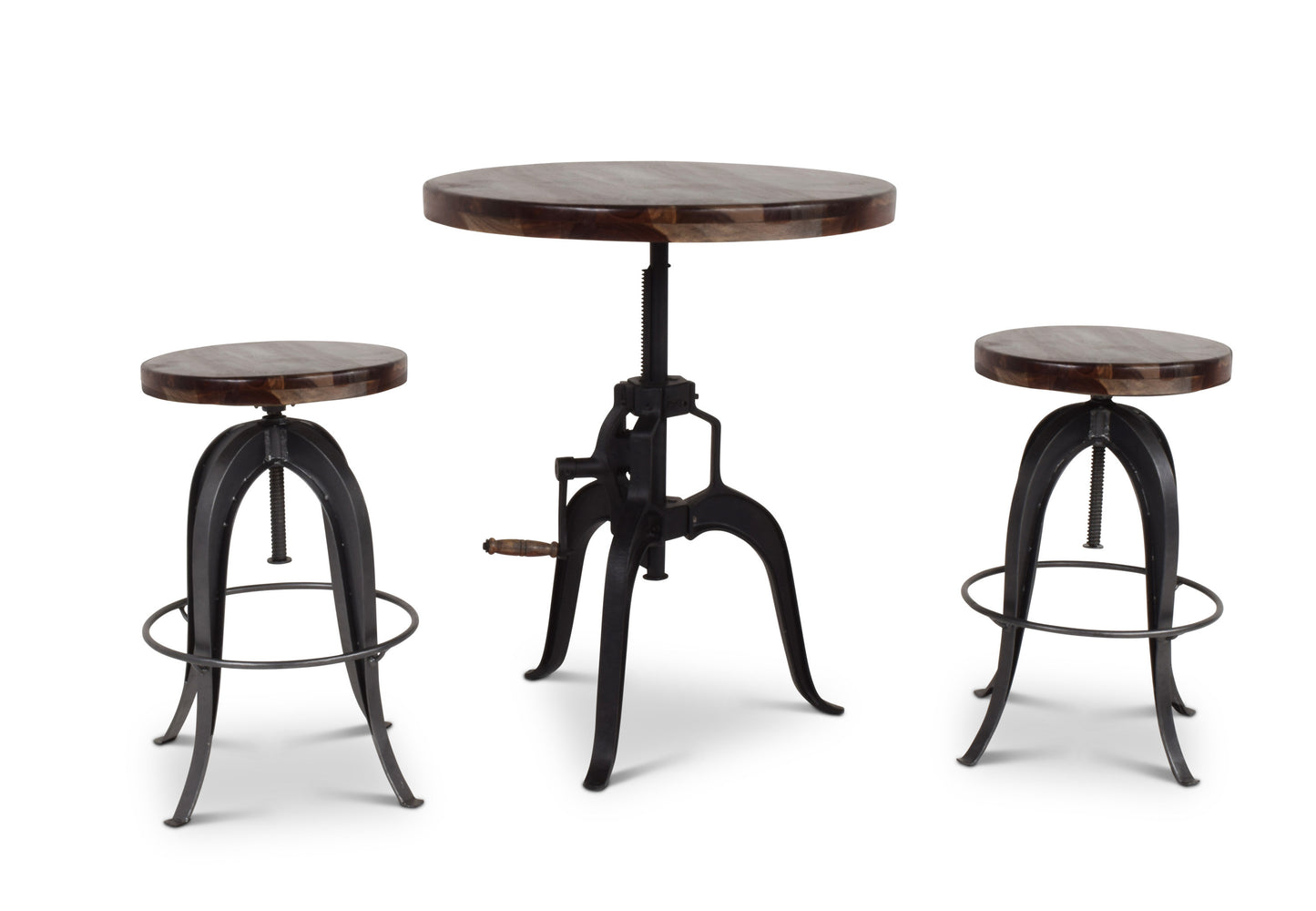 Sparrow - Round Crank Table - Dark Brown