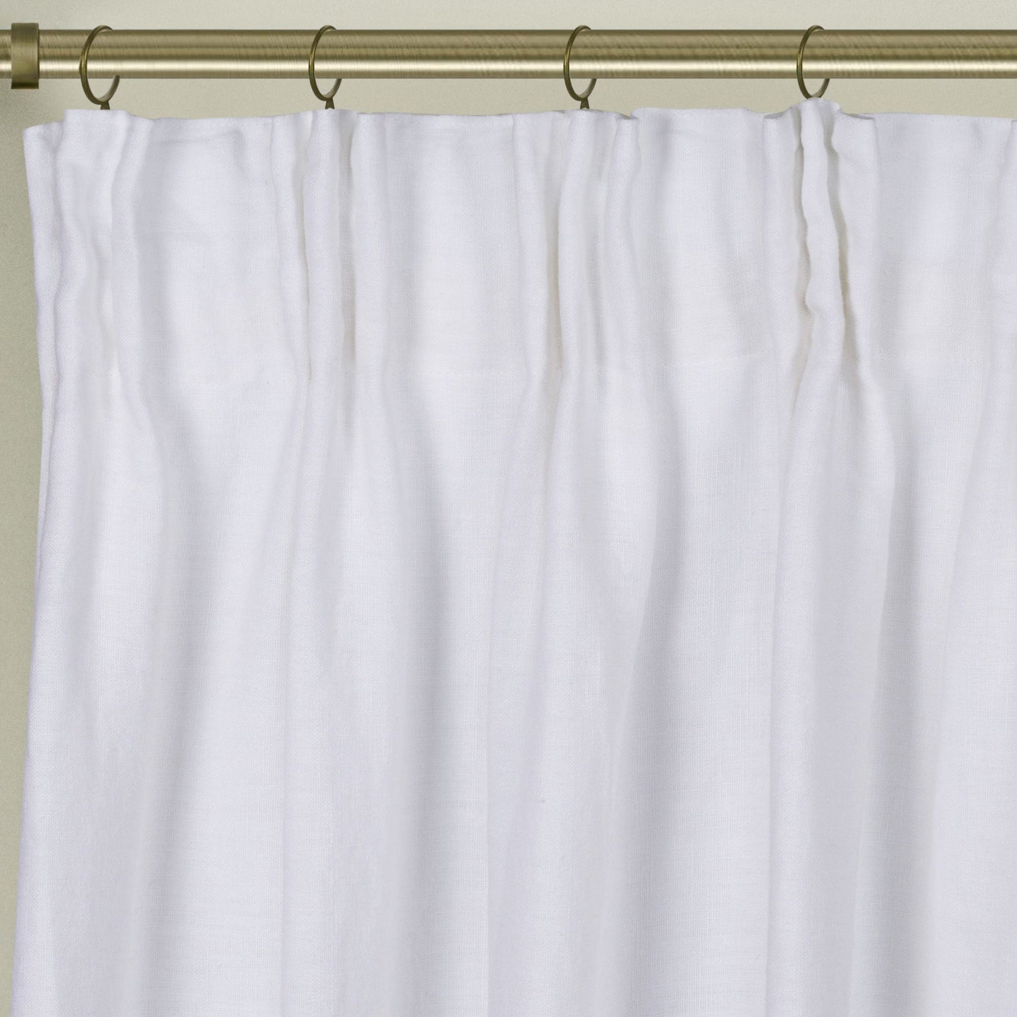 Newport Blackout Curtains for Bedroom, Linen Curtains for Living Room, Window Curtains, Room Darkening Curtains 84 Inches Long, White