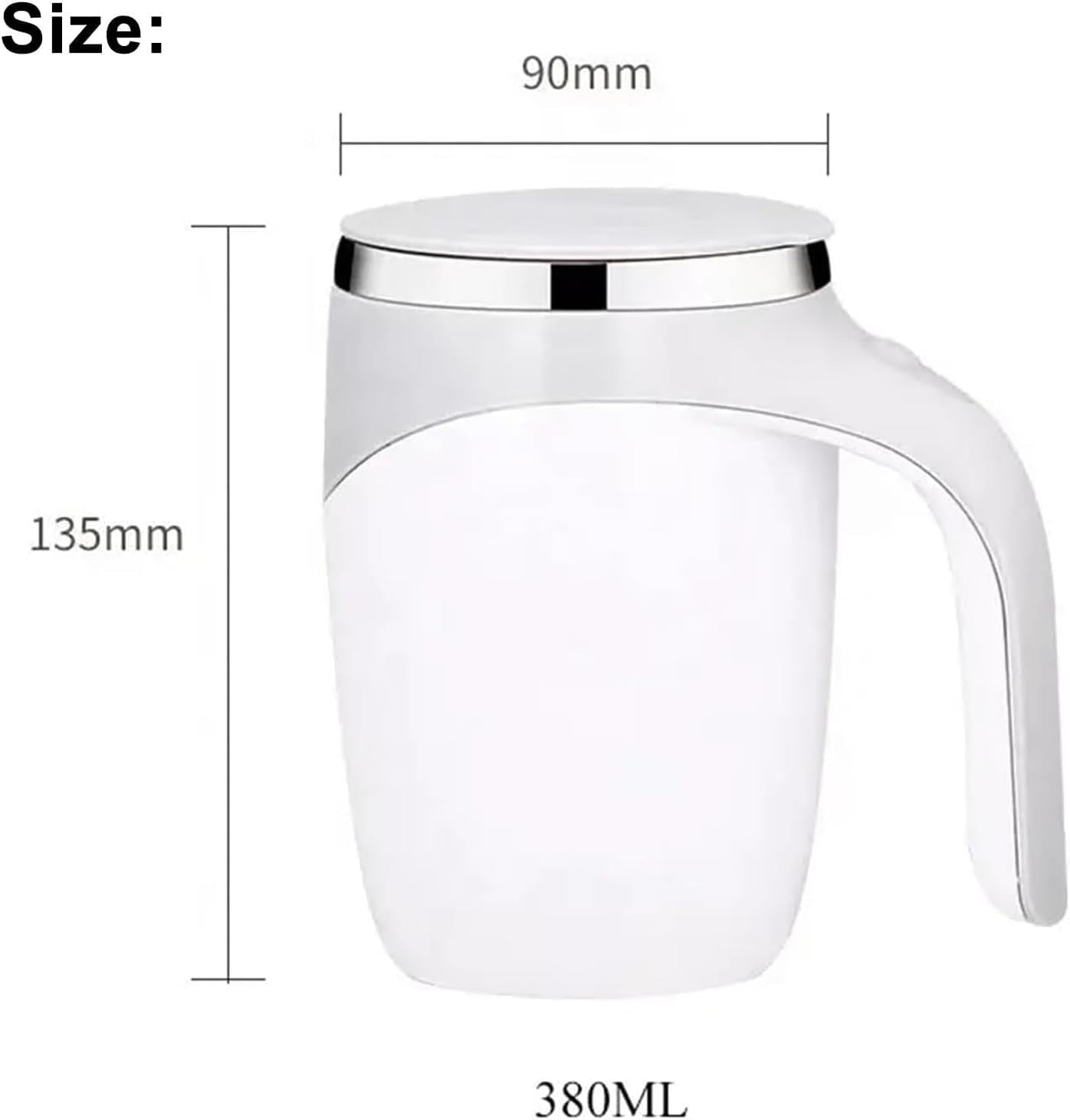 Self Stirring Mug - Rechargeable Automatic Magnetic Electric Coffee Mug, Rotating Cute Mixing Cup Tasse, To Stir Office/Kitchen/Travel/Home Coffee/Tea/Hot Chocolate/Milk-450 ml/15.2 oz(Brown)