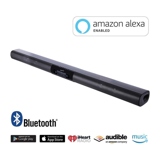 Supersonic 37" Premium Optical Bluetooth SoundBar System with Alexa Voice Control