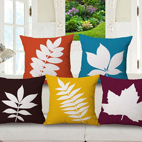 Foliage Love Autumn And Spring Leaf Cushion Covers