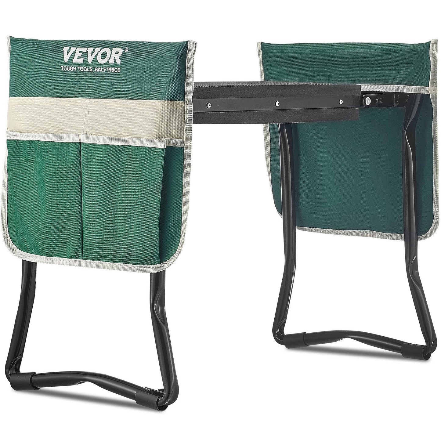 VEVOR Garden Kneeler and Seat, 330 lbs Load Capacity, 8" EVA Wide Pad, Foldable Garden Stool, Kneeling Bench for Gardening with Tool Bag, Gifts for Women, Grandparents, Seniors, Mom and Dad