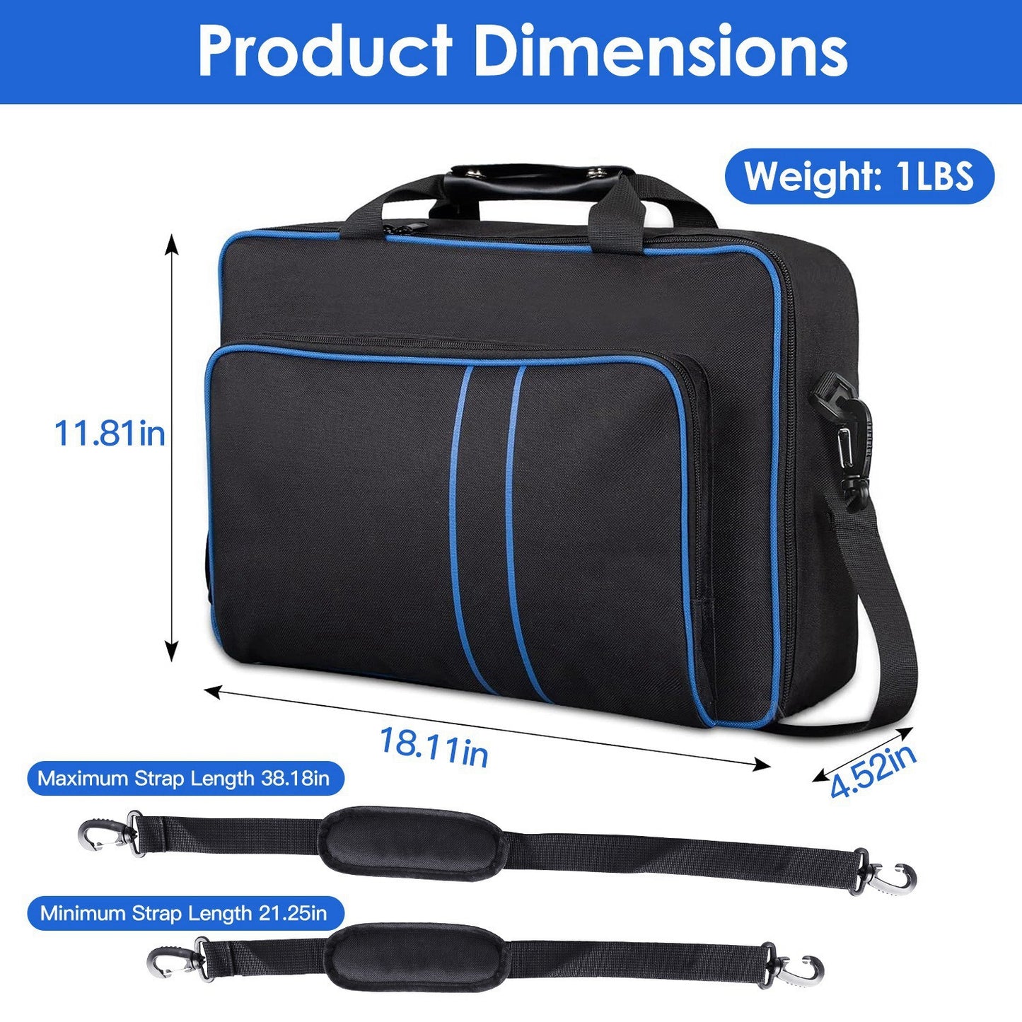 Portable Carrying Case for PS5 Digital Edition Console Controller Game Disc Accessories Travel Bag Shockproof Waterproof Handbag Shoulder Strap