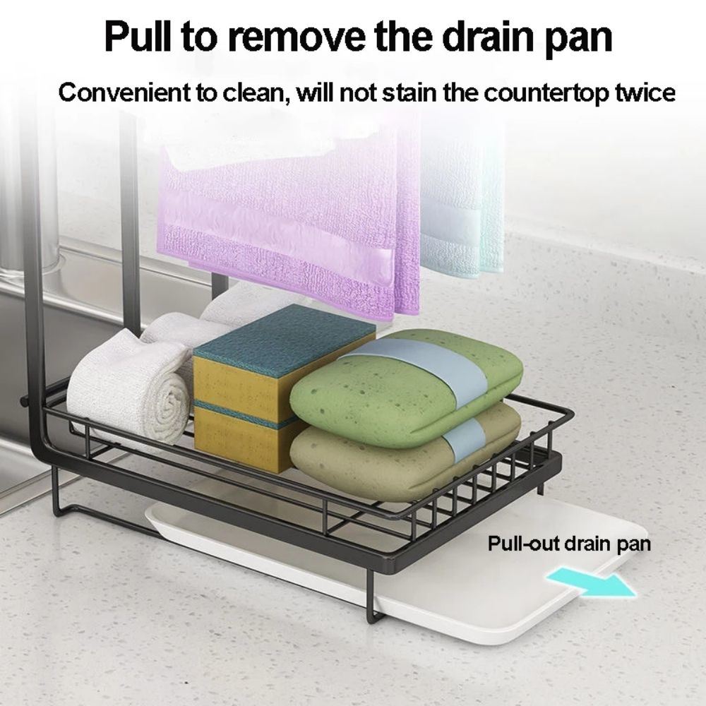 Disassembly And Assembly Of Cloth Rack, Countertop Sink, Drainage, Debris Sorting Rack, Kitchen Supplies, Small Item Storage Rack