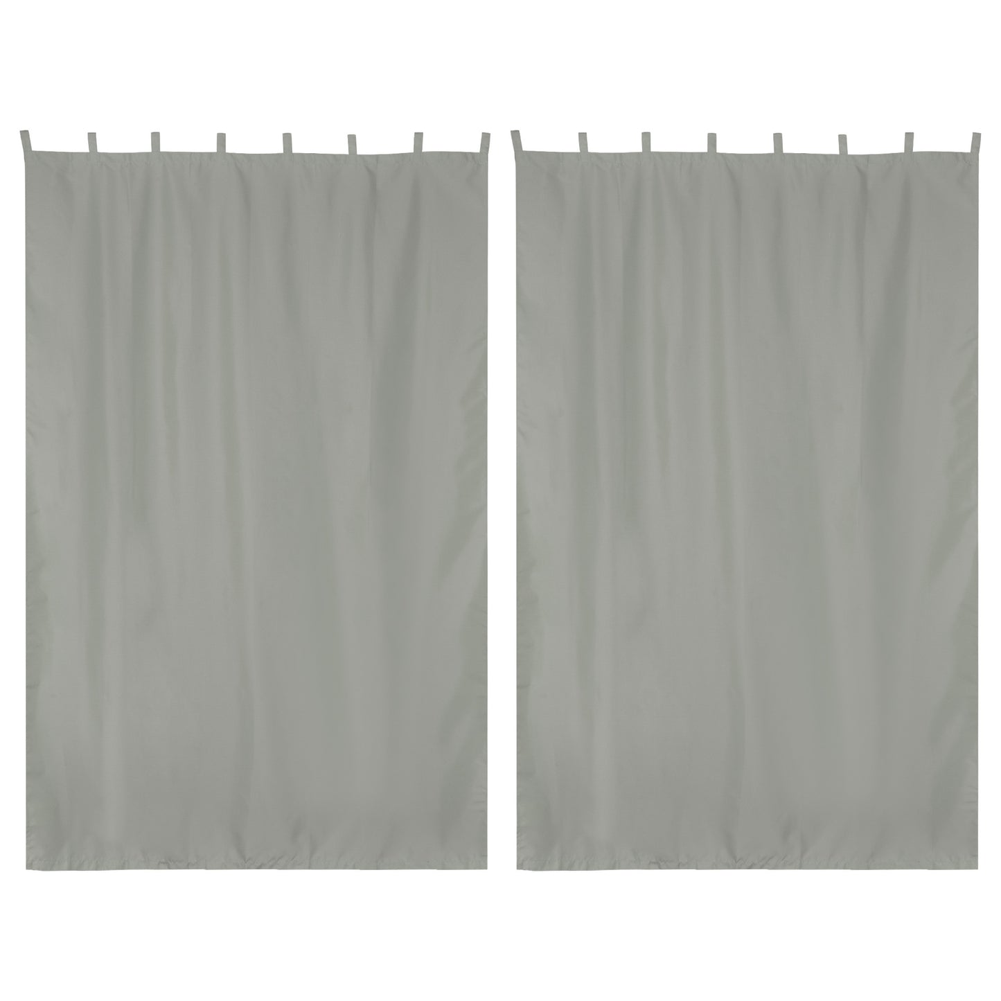 2 pcs W54*L84in Outdoor Patio Curtain/Gray