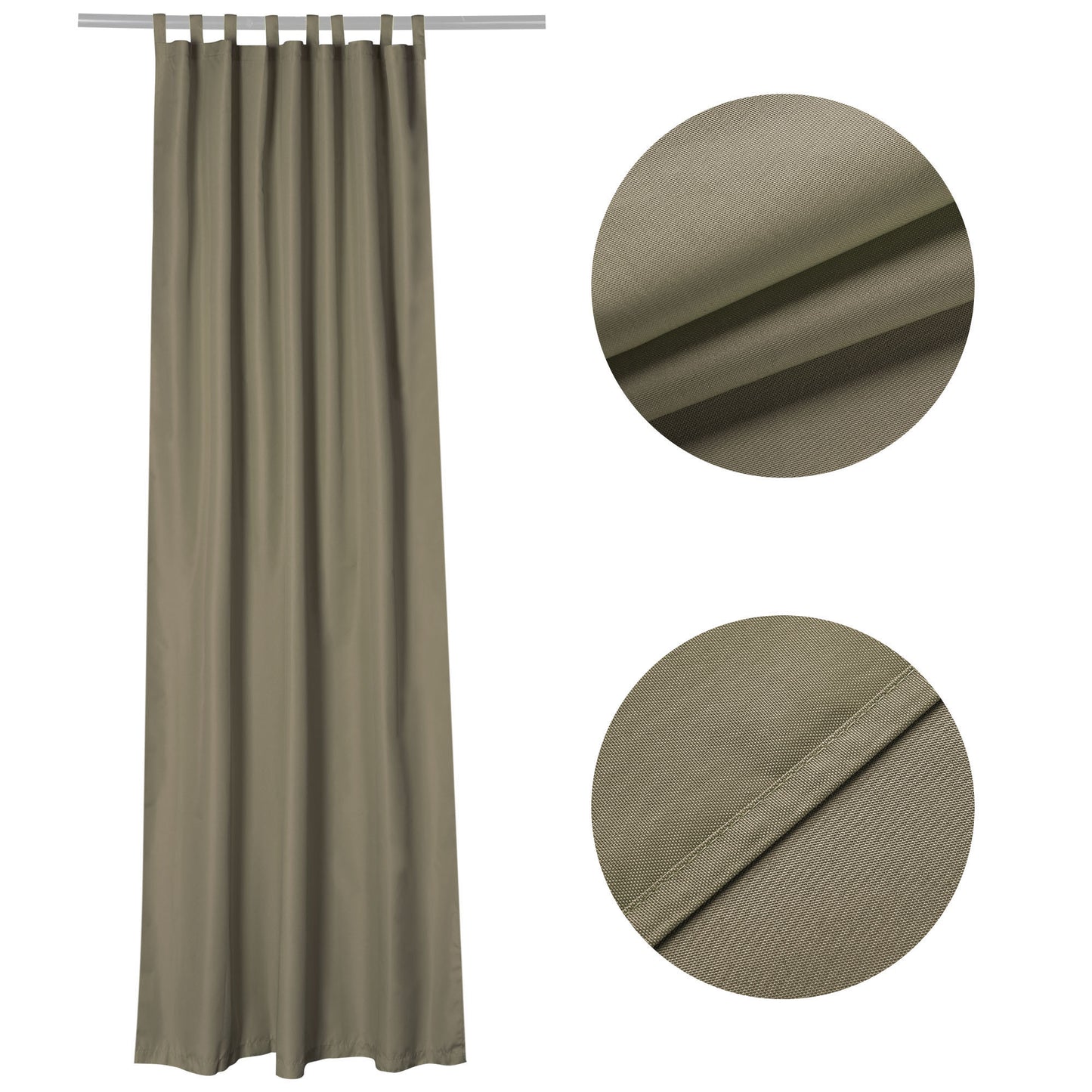 4 pcs W54*L84in Outdoor Patio Curtain/Coffee Liqueur