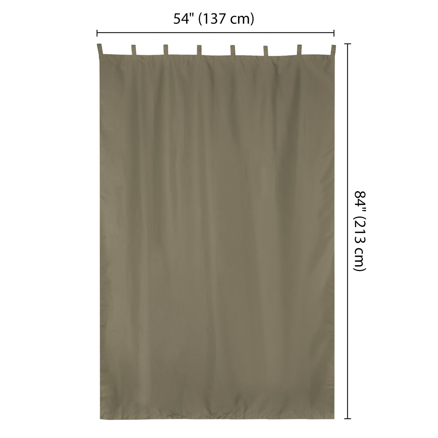 4 pcs W54*L84in Outdoor Patio Curtain/Coffee Liqueur