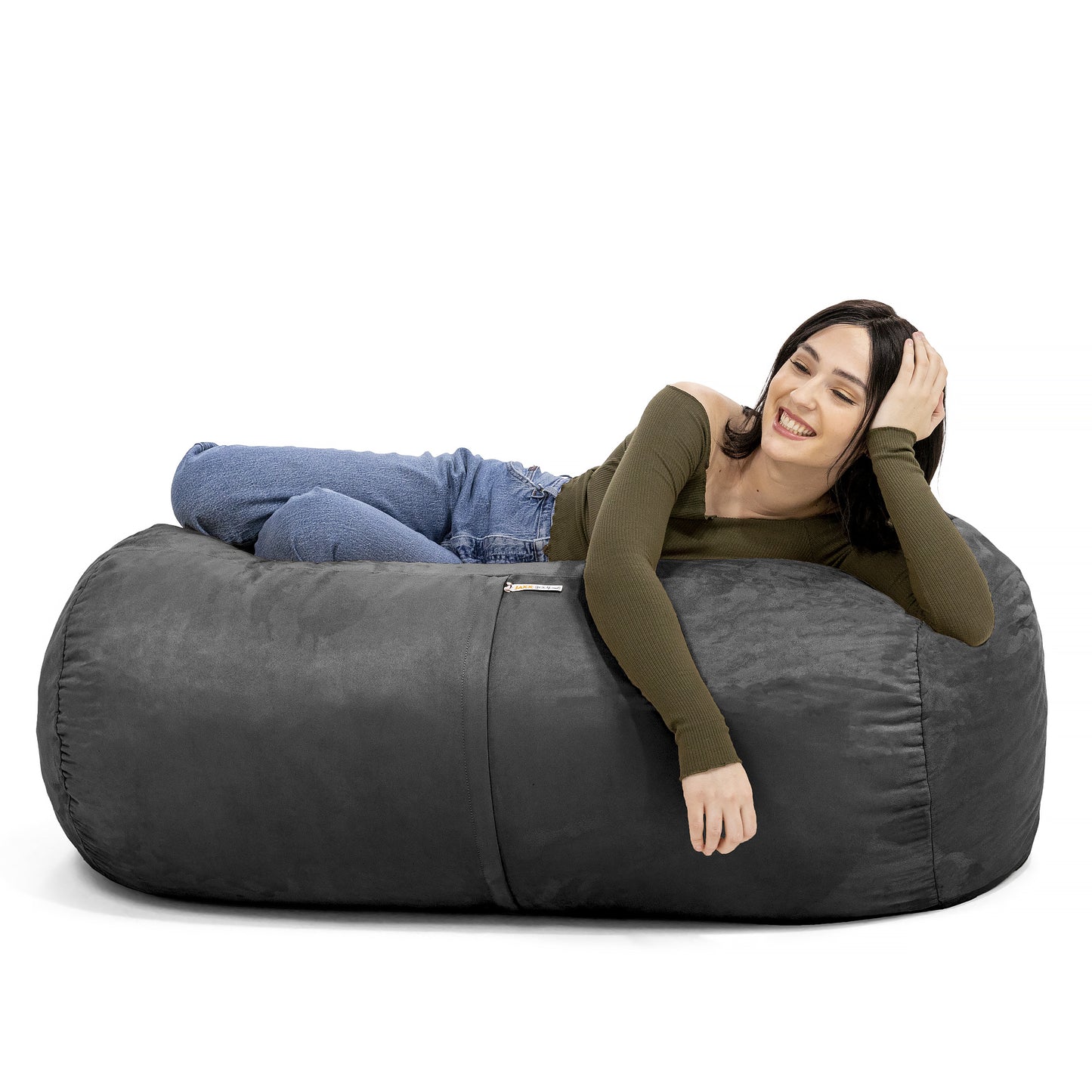 Jaxx 4 ft Lounger Bean Bag, Black