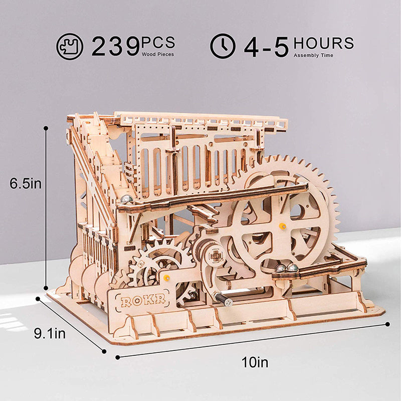 Robotime ROKR 3D Wooden Puzzle Marble Race Run Maze Balls Track Coaster Model Building Kits Toys for Children Drop Shipping