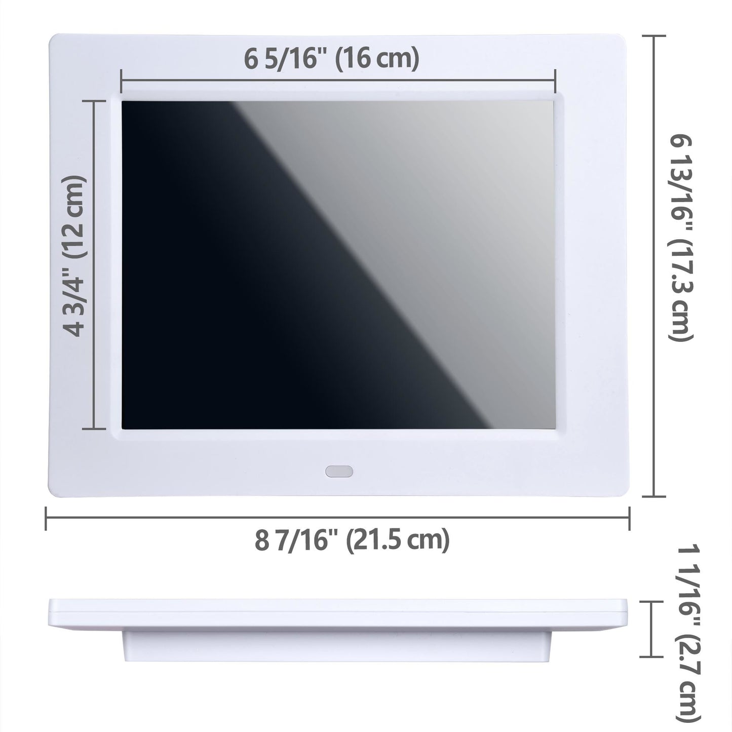 8" LCD Day Clock/White