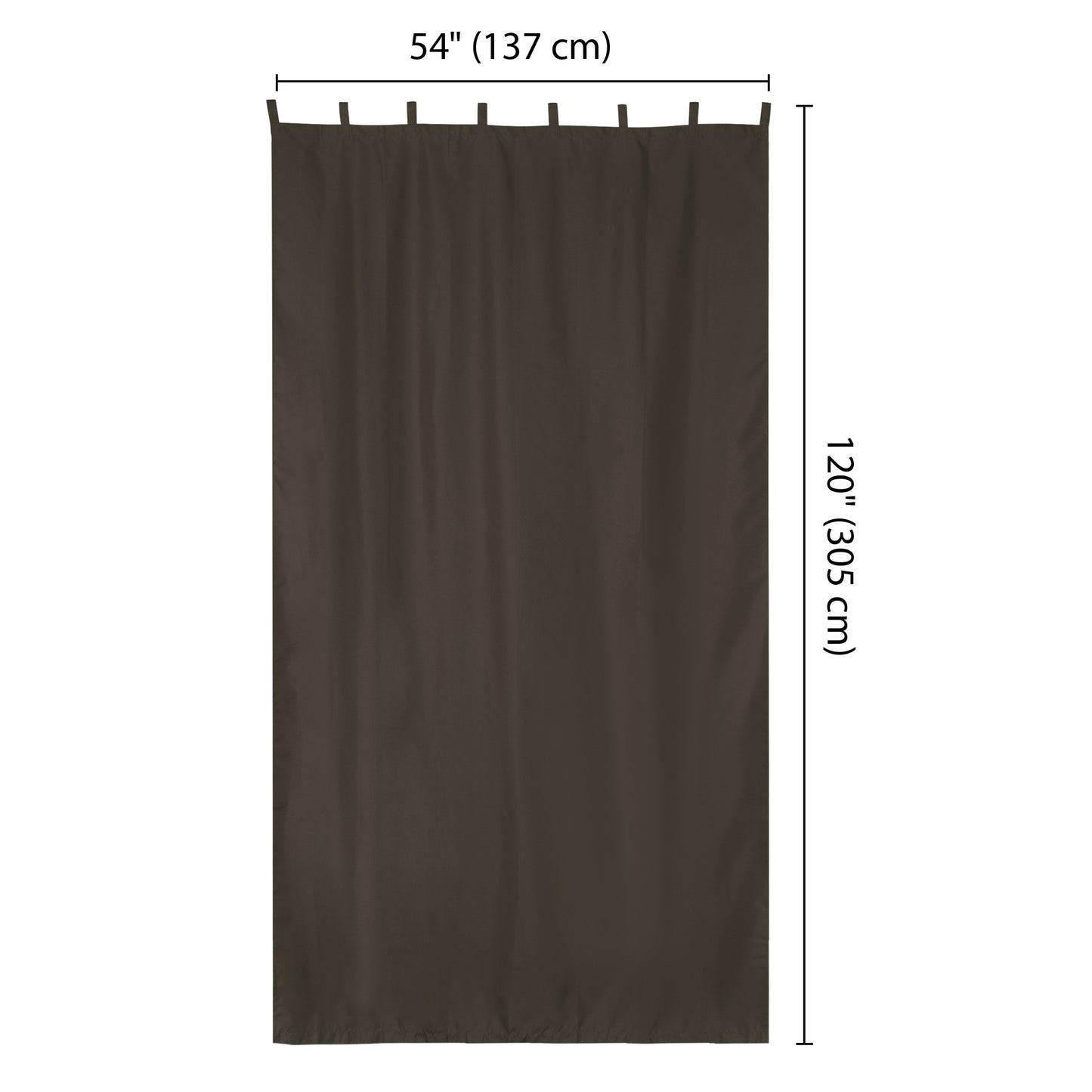 W54"*L120" Outdoor Patio Curtain/Coffee