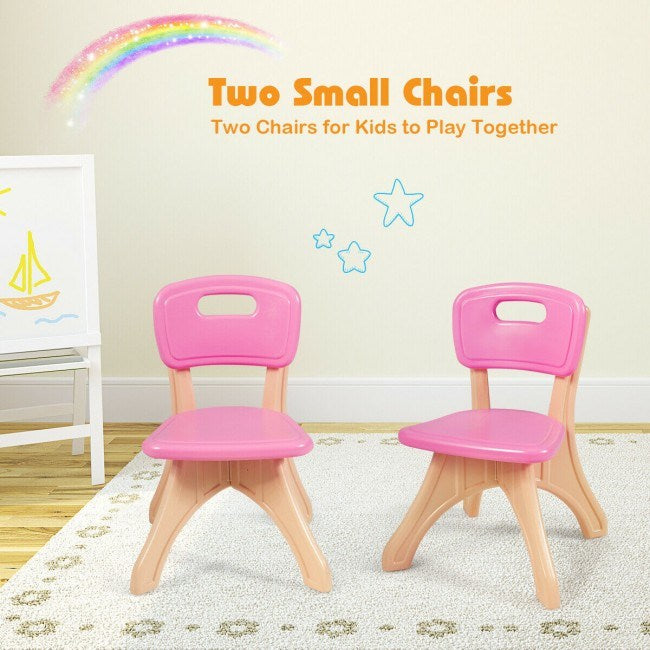 Kids Activity Table and Chair Set Play Furniture with Storage