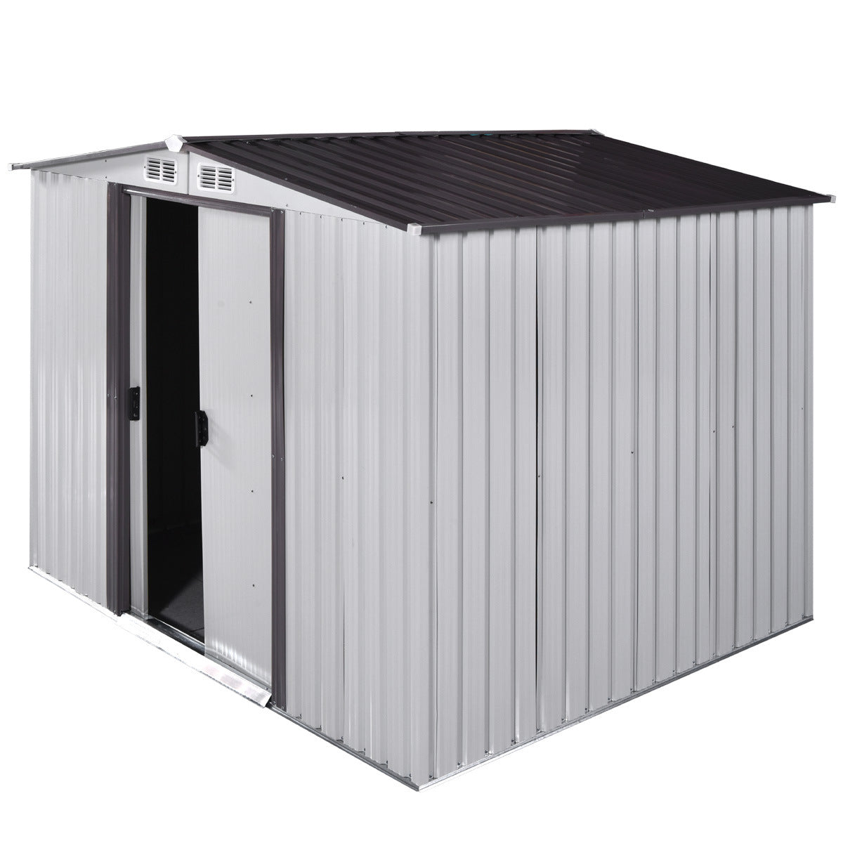 8' x 8'ft Outdoor Storage Shed Kit-Perfect to Store Patio Furniture, Garden Tools Bike Accessories, Beach Chairs and Lawn Mower XH