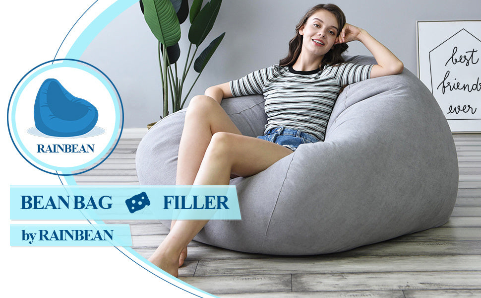 Bean Bag Filler, Shredded Memory Foam Filling for Bean Bag Chair, Dog Beds, Cushions Pillows, Added Gel Particles