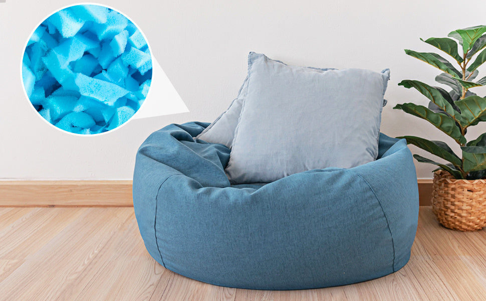 Bean Bag Filler, Shredded Memory Foam Filling for Bean Bag Chair, Dog Beds, Cushions Pillows, Added Gel Particles