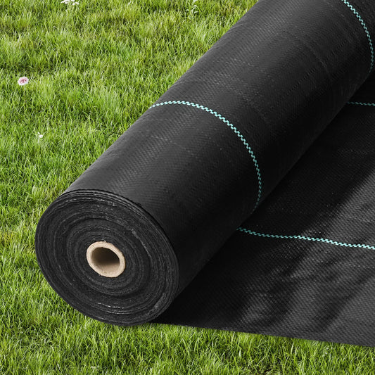 VEVOR 3FTx250FT Premium Heavy Duty Weed Barrier Landscape Fabric, 5OZ Woven Geotextile Fabric Under Gravel, High Permeability for Weed Blocker Weed Mat, Driveway Fabric, Weed Control Garden Cloth