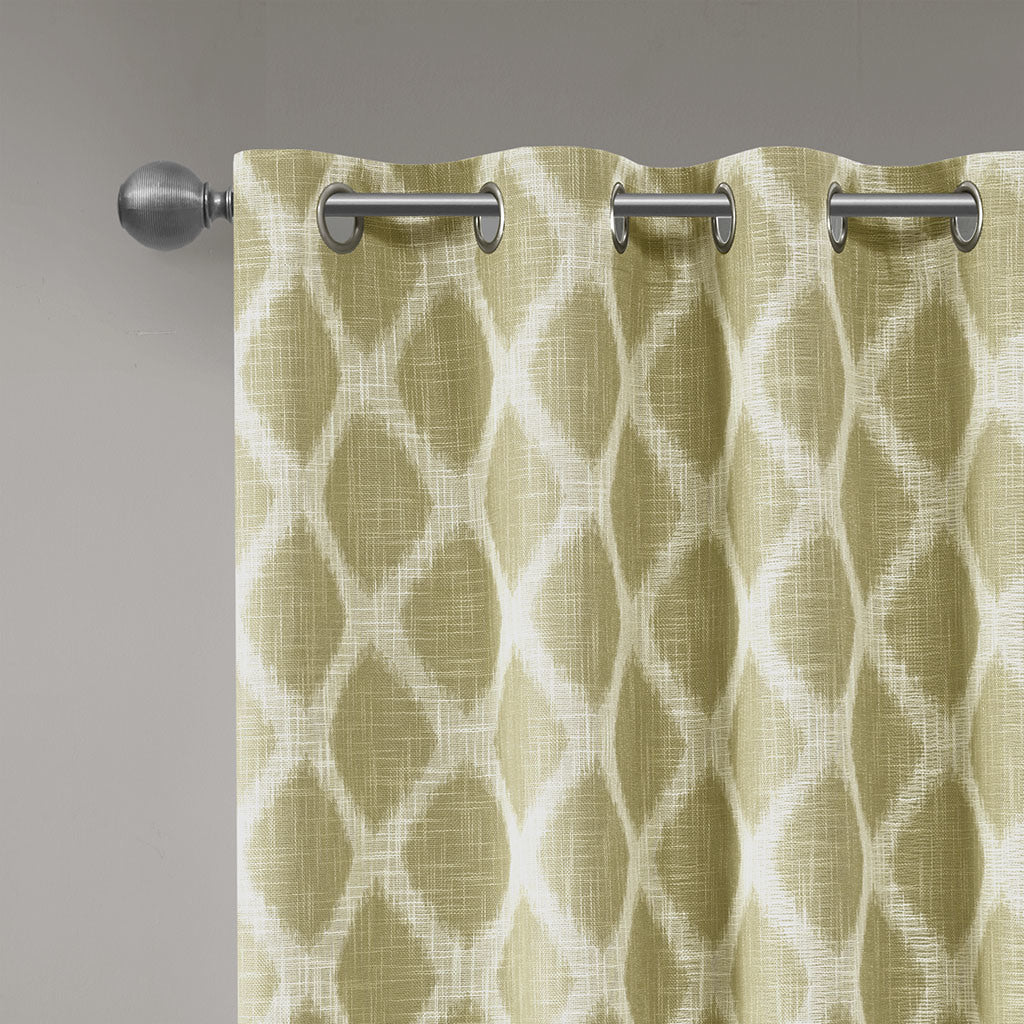 Printed Ikat Blackout Curtain Panel