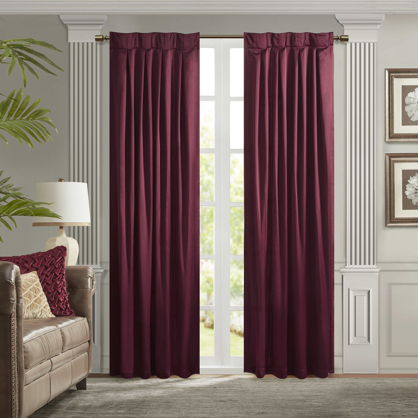 Pleat Curtain Panel with Tieback (Single)