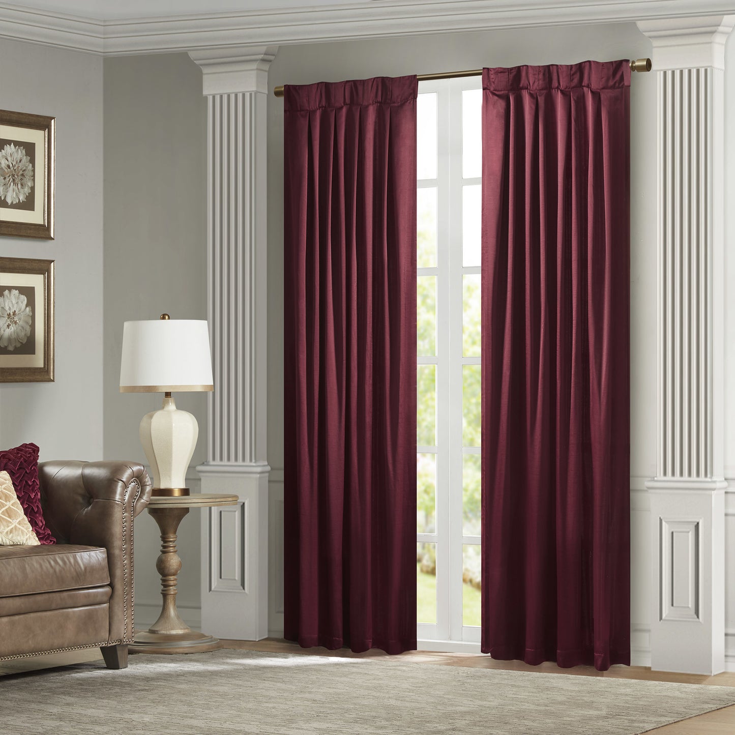 Pleat Curtain Panel with Tieback (Single)