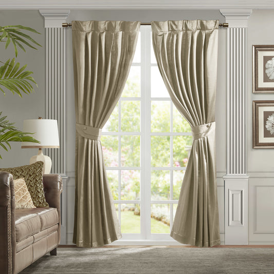 Pleat Curtain Panel with Tieback (Single)