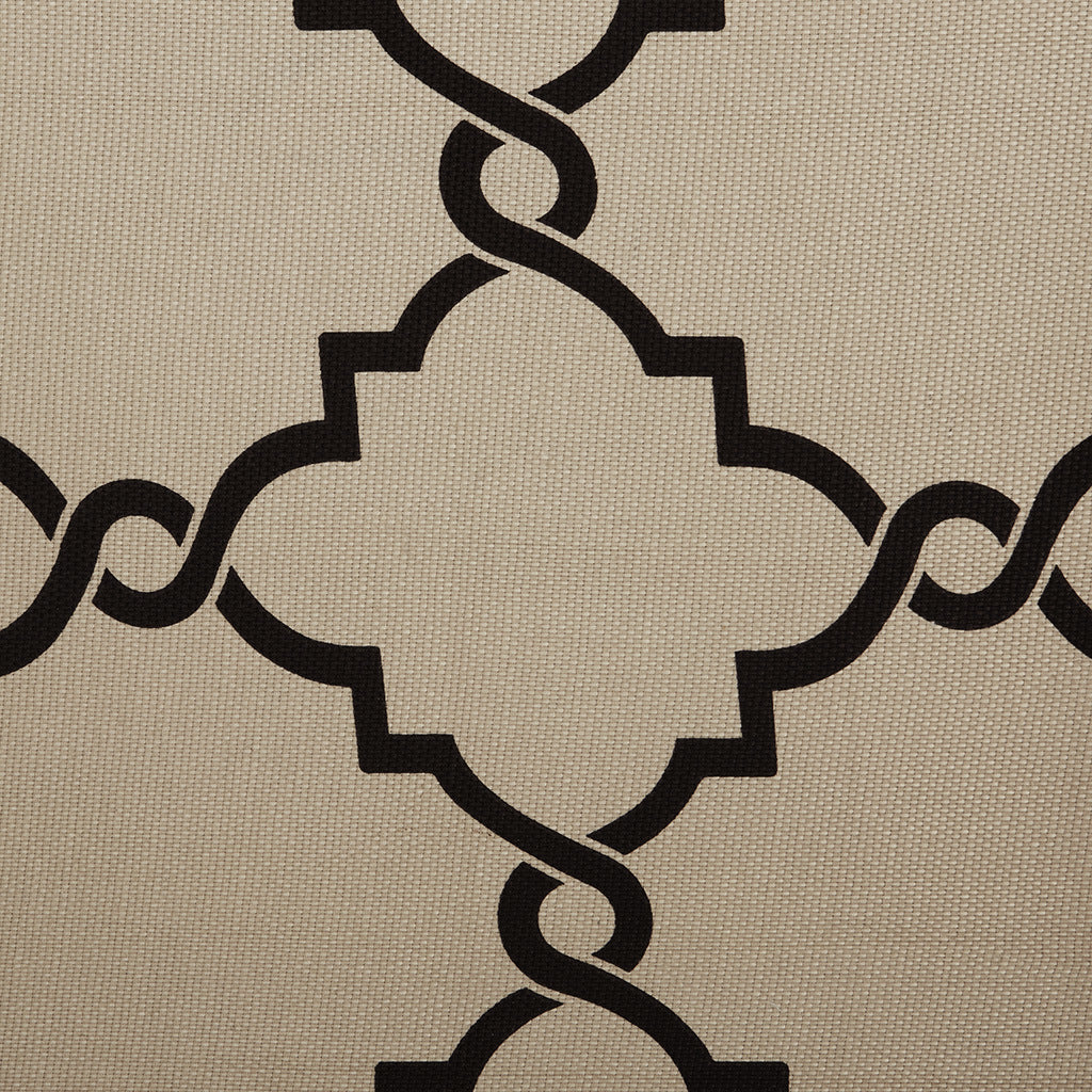 Fretwork Print Grommet Top Window Curtain Panel