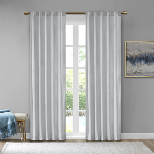 Room Darkening Poly Velvet Rod Pocket/Back Tab Curtain Panel Pair