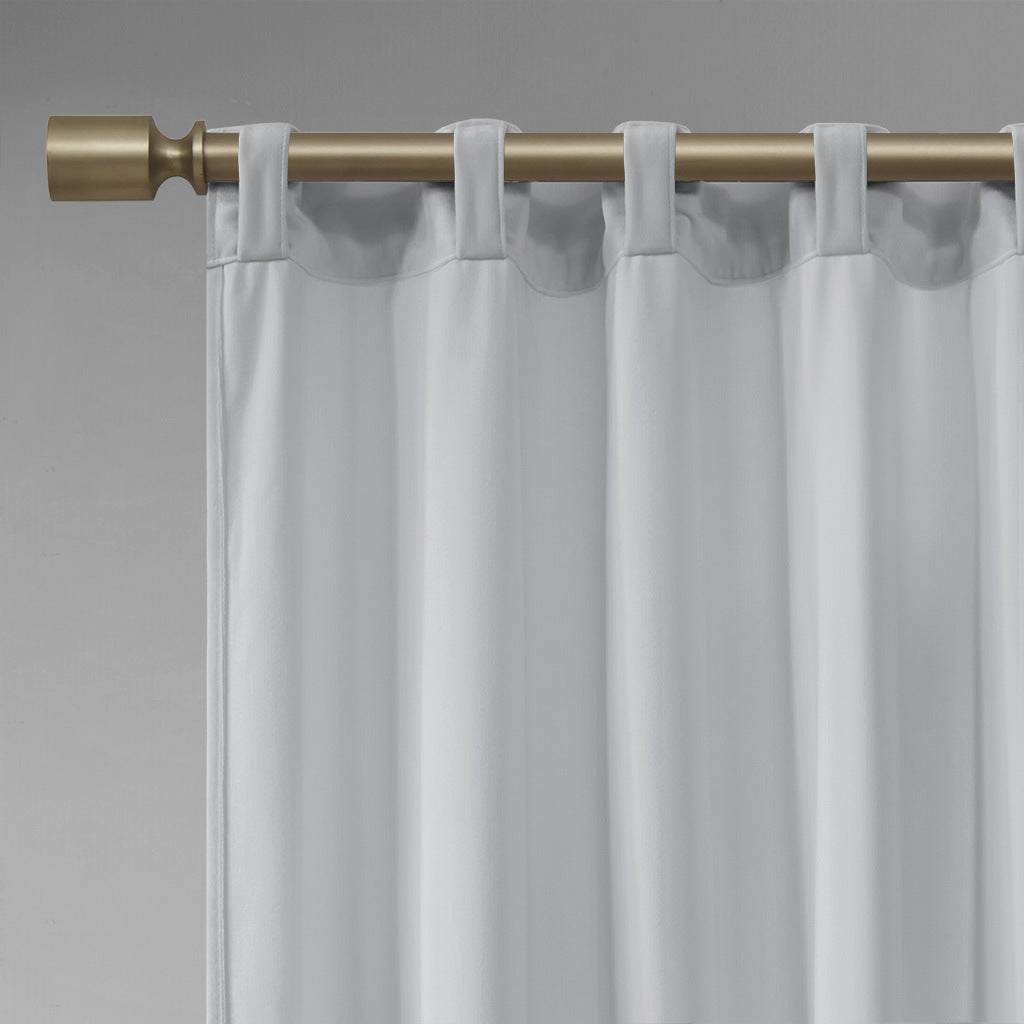 Room Darkening Poly Velvet Rod Pocket/Back Tab Curtain Panel Pair