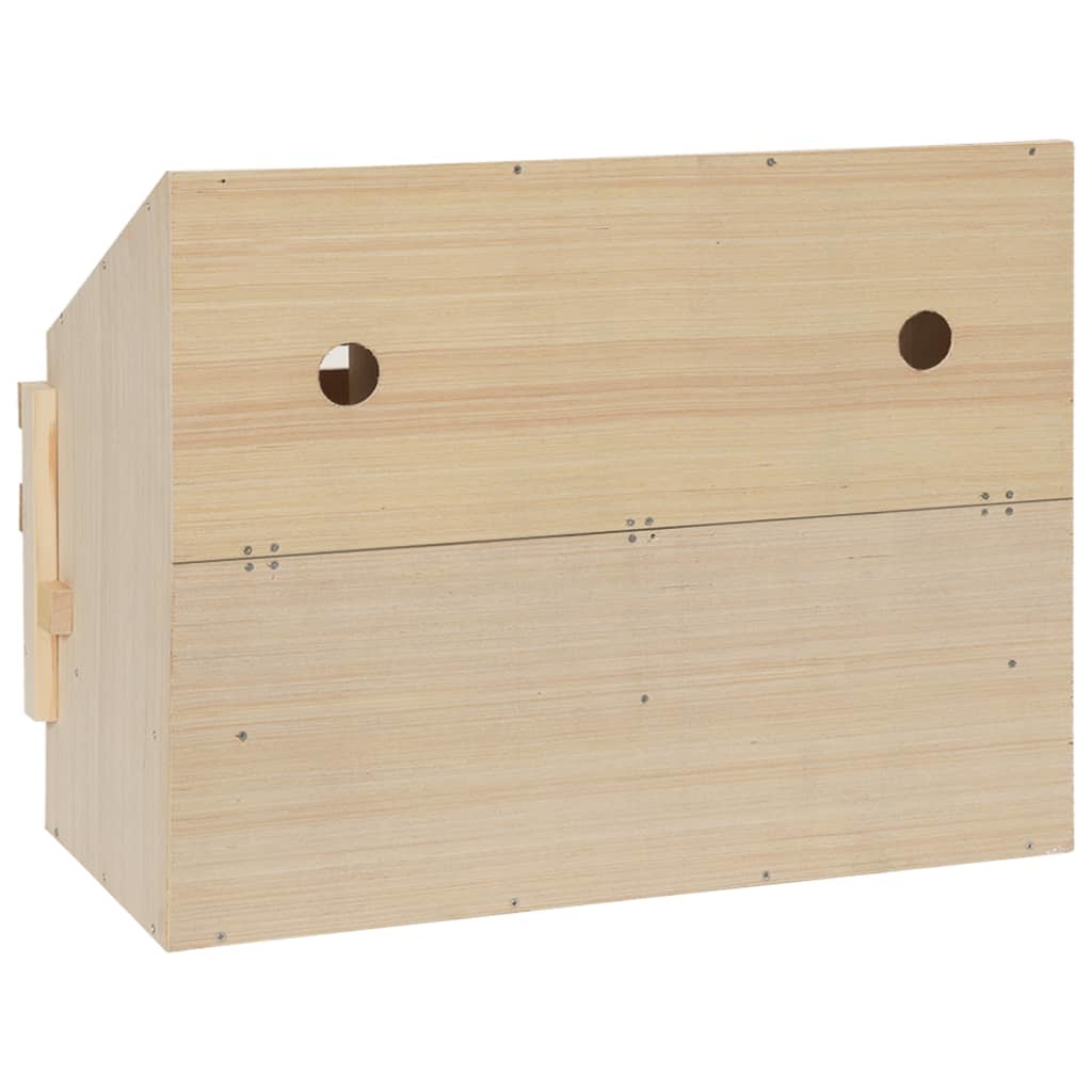 Chicken Laying Nest 3 Compartments 28.3"x13"x21.3" Solid Pine Wood